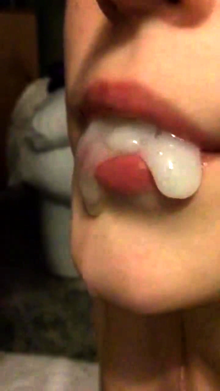 Cumshots On Lips - Kinky Amateur Babe With Sexy Lips Takes A Mouthful Of Jizz Video at Porn Lib