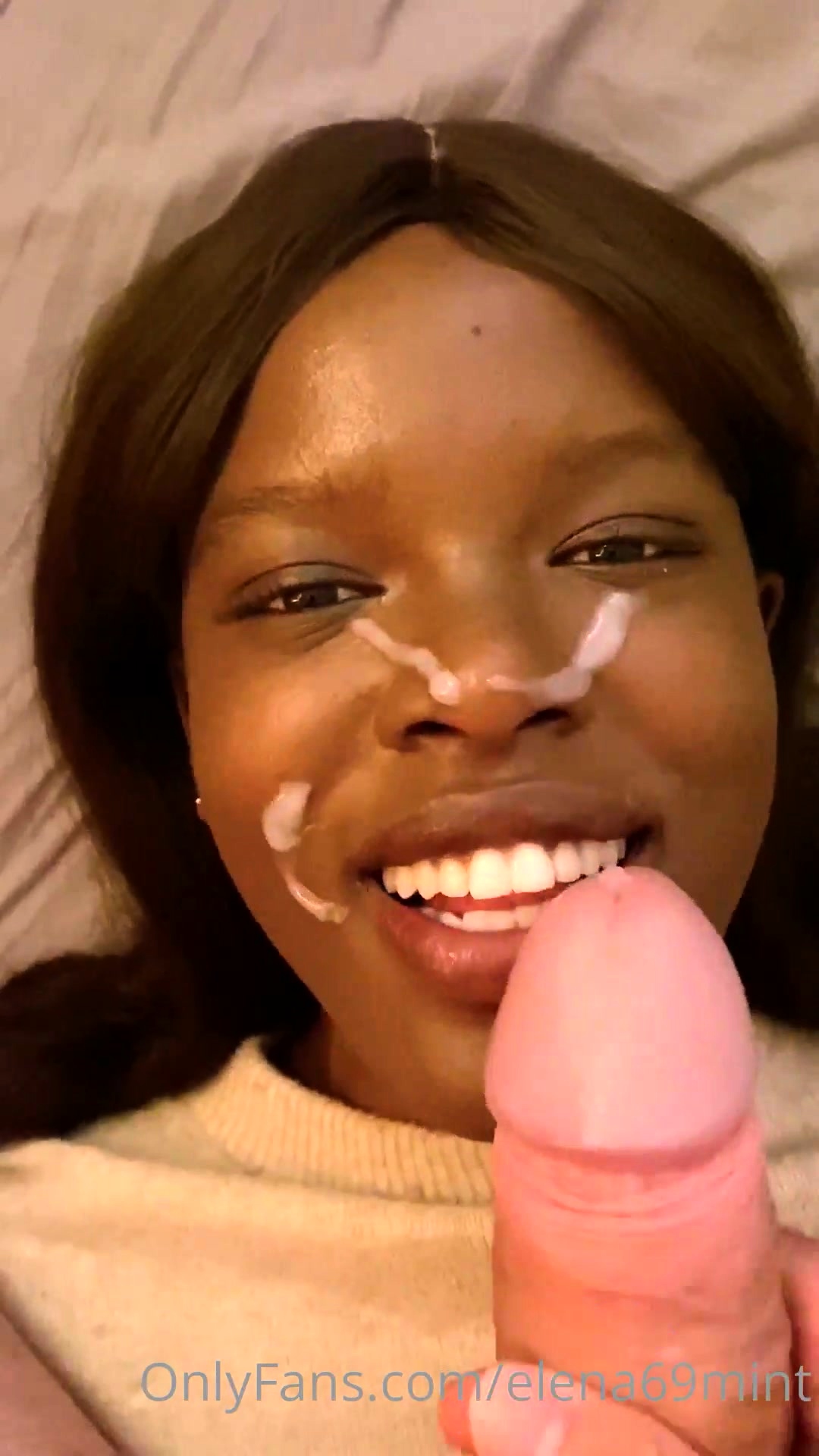 Beautiful Black Pov - Beautiful Black Teen Facialized By A White Guy POV Style Video at Porn Lib